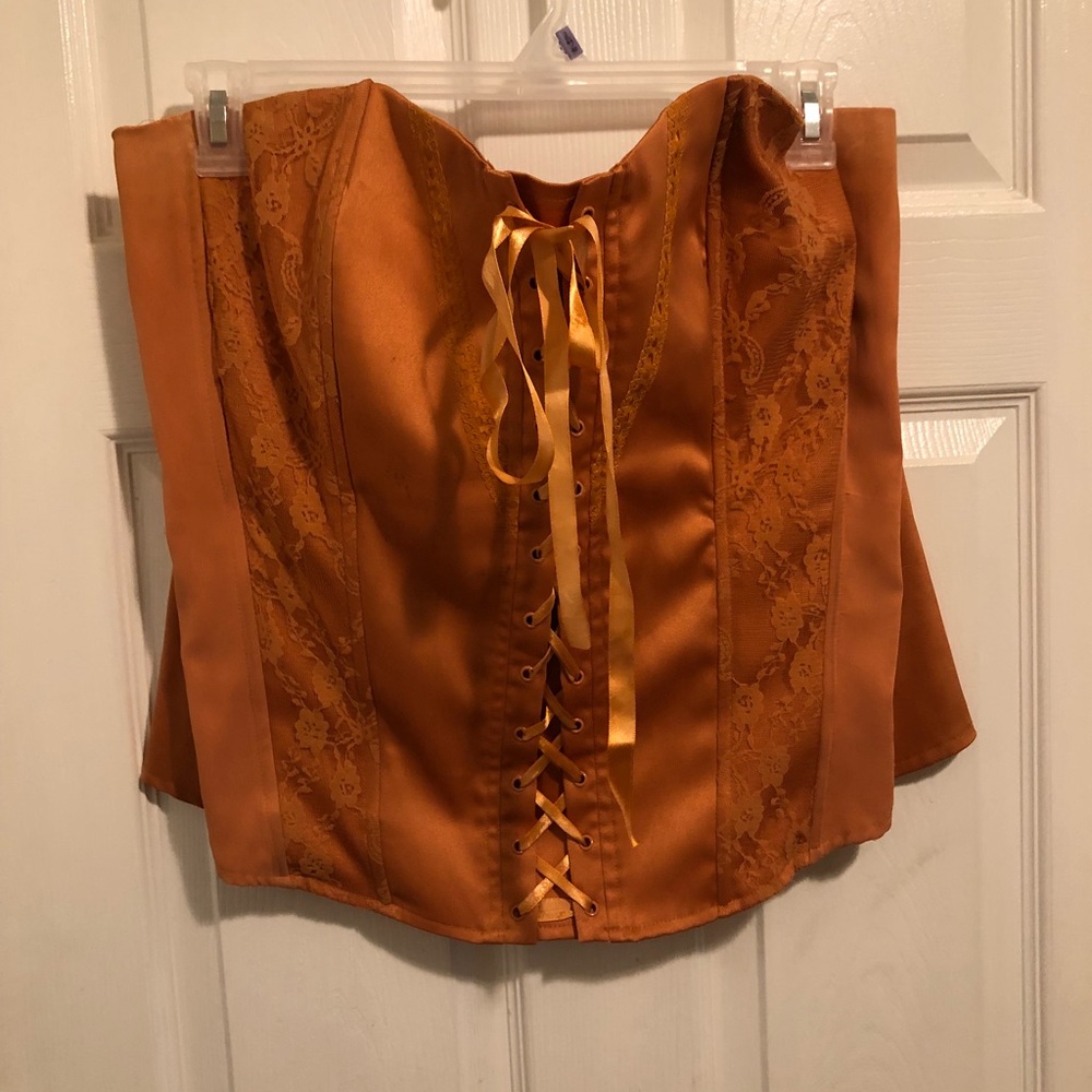 Burnt orange corset